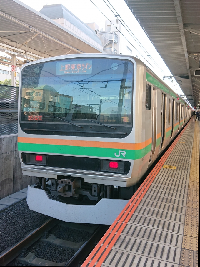 鉄道乗車記録の写真:乗車した列車(外観)(1)          「乗車した列車。
E231系1000番台K-28編成。」