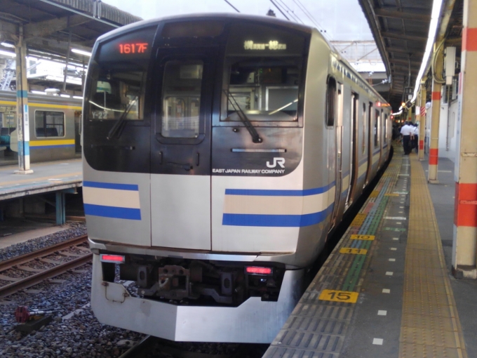 鉄道乗車記録の写真:乗車した列車(外観)(1)        「乗車した列車。
E217系Y-22編成。」