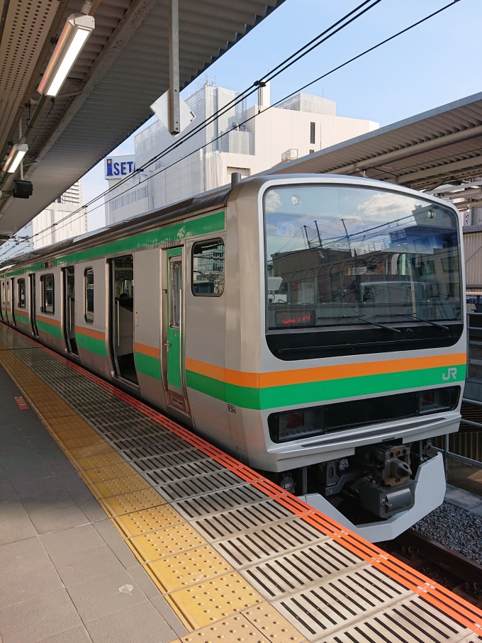 鉄道乗車記録の写真:乗車した列車(外観)(3)        「この列車は上野始発なので比較的空いています。」
