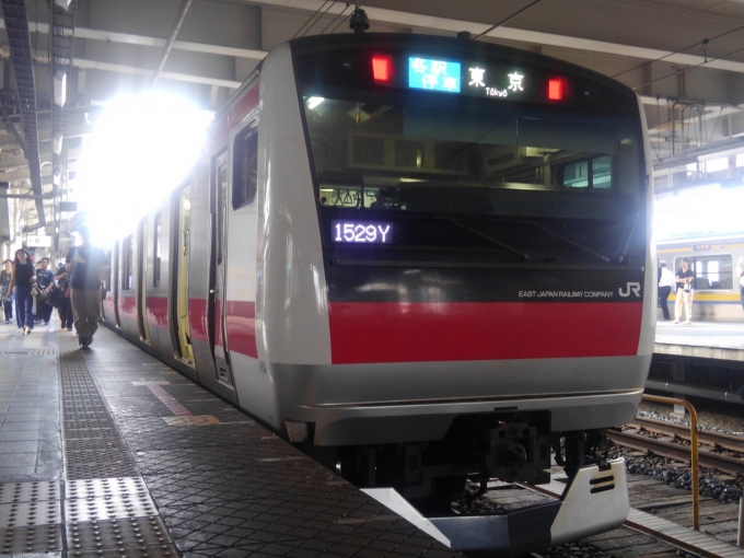 鉄道乗車記録の写真:乗車した列車(外観)(1)        「乗車した列車。
E233系5000番台ケヨ501編成。」