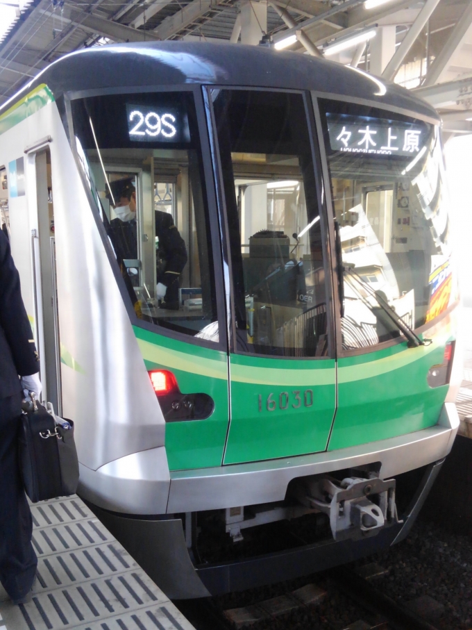 鉄道乗車記録の写真:乗車した列車(外観)(1)          「乗車した列車。
東京メトロ16000系16130編成。」