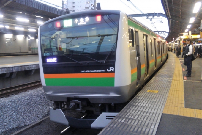 鉄道乗車記録の写真:乗車した列車(外観)(1)        「乗車した列車。
E233系3000番台E-03編成。」