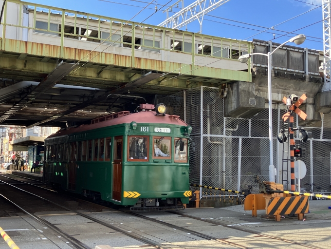 鉄道乗車記録の写真:列車・車両の様子(未乗車)(2)     「モ161追っかけ1　AM 我→恵」