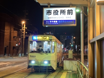 市役所前停留場から函館どつく前停留場:鉄道乗車記録の写真