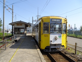 越ノ潟駅から米島口アルビス米島店前停留場の乗車記録(乗りつぶし)写真