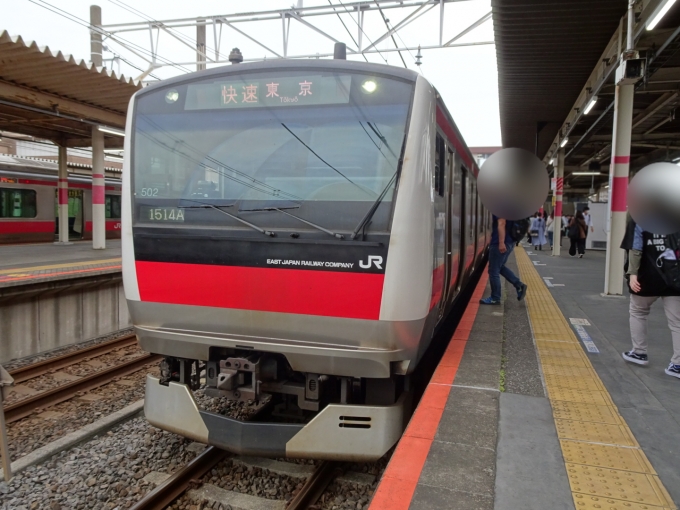 鉄道乗車記録の写真:乗車した列車(外観)(2)        「京葉線列番に変更」