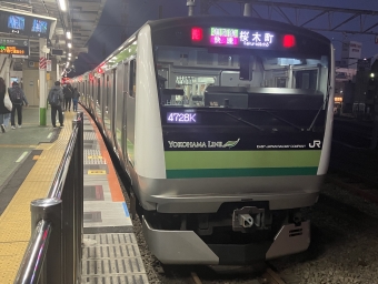 八王子駅から新横浜駅の乗車記録(乗りつぶし)写真