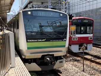 新横浜駅から横浜駅の乗車記録(乗りつぶし)写真