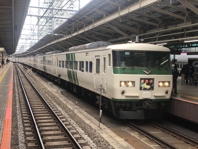 鉄道乗車記録の写真:乗車した列車(外観)(1)        「下り方　伊豆急下田行　OM09編成　」