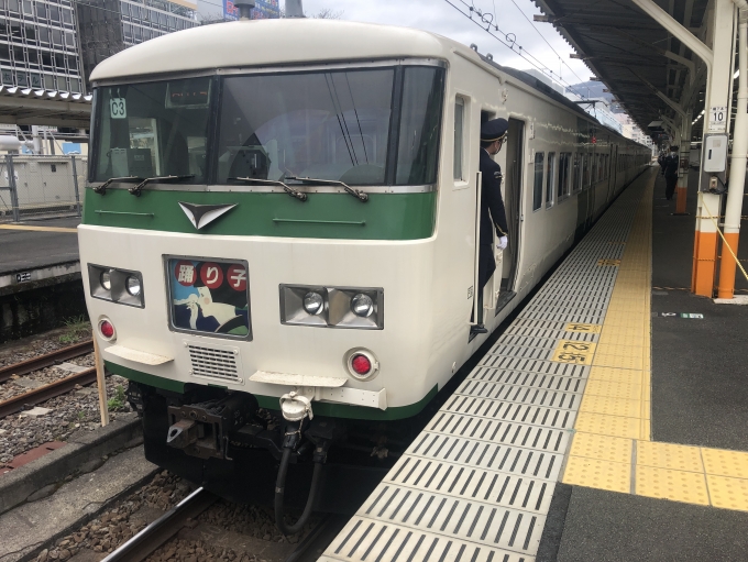 鉄道乗車記録の写真:乗車した列車(外観)(4)        「上り方　修善寺行　C3編成」