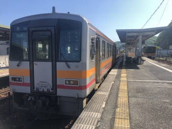 佐用駅から津山駅の乗車記録(乗りつぶし)写真