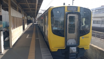 福島駅から梁川駅の乗車記録(乗りつぶし)写真