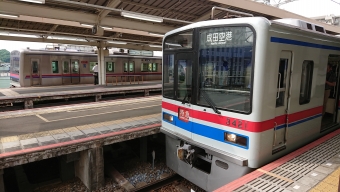 日暮里駅から京成成田駅の乗車記録(乗りつぶし)写真