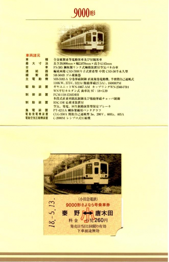 鉄道乗車記録の写真:きっぷ(1)        「記念乗車券」