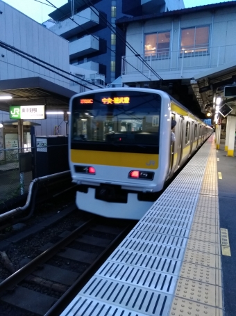 品川駅から東中野駅の乗車記録(乗りつぶし)写真