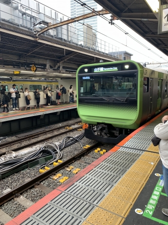 新宿駅から上野駅の乗車記録(乗りつぶし)写真