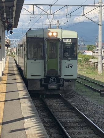 豊野駅から長野駅の乗車記録(乗りつぶし)写真