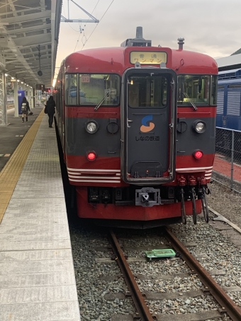 軽井沢駅から小諸駅の乗車記録(乗りつぶし)写真