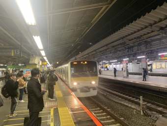 新宿駅から両国駅の乗車記録(乗りつぶし)写真