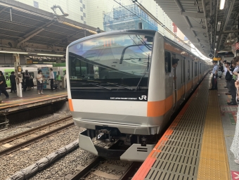 東京駅から新宿駅の乗車記録(乗りつぶし)写真