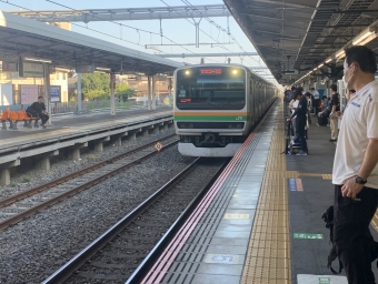 鴻巣駅から上尾駅の乗車記録(乗りつぶし)写真