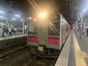 秋田駅から和田駅の乗車記録(乗りつぶし)写真