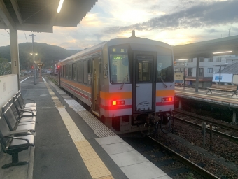 佐用駅から新見駅の乗車記録(乗りつぶし)写真