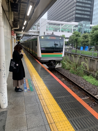 大崎駅から新宿駅の乗車記録(乗りつぶし)写真
