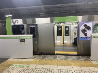 新宿駅から上野駅の乗車記録(乗りつぶし)写真