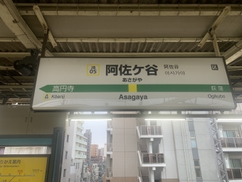 阿佐ケ谷駅 写真:駅名看板
