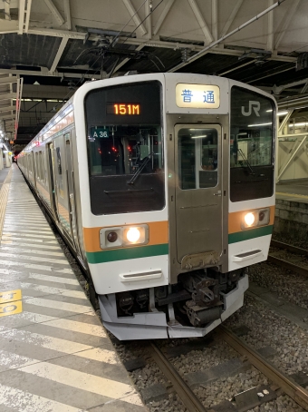 高崎駅から安中駅の乗車記録(乗りつぶし)写真