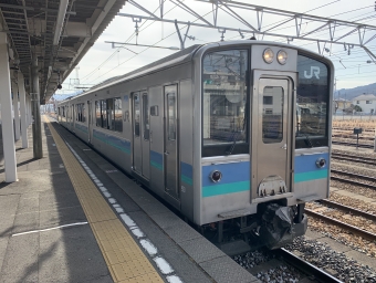 篠ノ井駅から長野駅の乗車記録(乗りつぶし)写真
