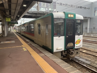 新庄駅から古川駅の乗車記録(乗りつぶし)写真