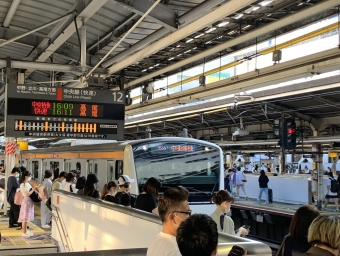 新宿駅から八王子駅の乗車記録(乗りつぶし)写真