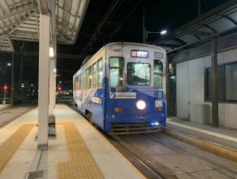 上熊本停留場から健軍町停留場の乗車記録(乗りつぶし)写真