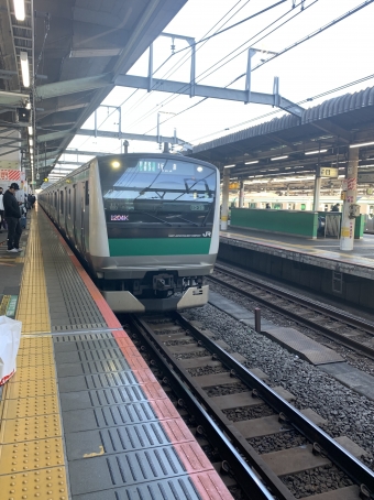 赤羽駅から新宿駅の乗車記録(乗りつぶし)写真