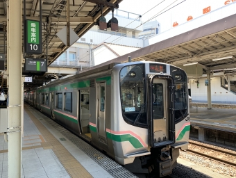 仙台駅から陸前落合駅の乗車記録(乗りつぶし)写真