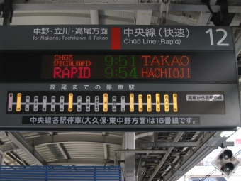 新宿駅から豊田駅:鉄道乗車記録の写真