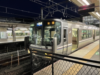 野洲駅から米原駅の乗車記録(乗りつぶし)写真