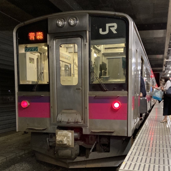 鉄道乗車記録の写真:乗車した列車(外観)(3)        「700系秋アキN104編成。新青森駅1番線。」