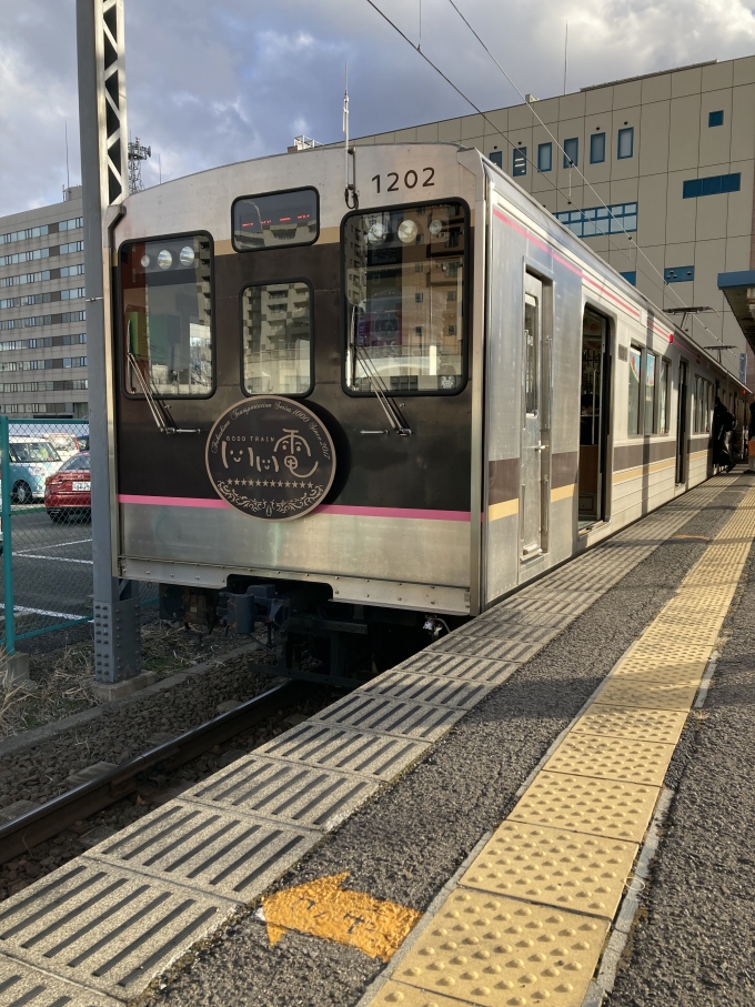 鉄道乗車記録の写真:乗車した列車(外観)(3)        「福島交通1000系1101編成。福島駅福島交通発車専用線。」
