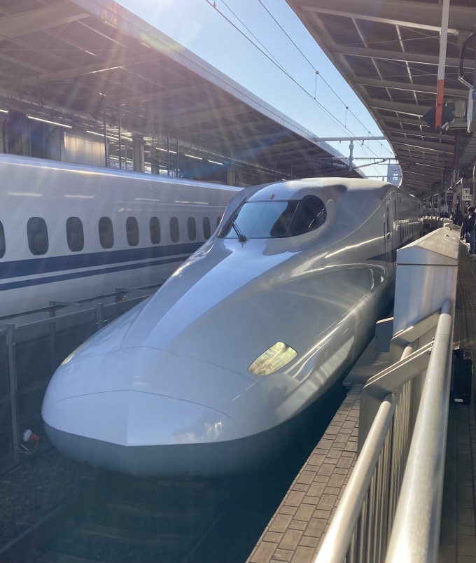 鉄道乗車記録の写真:乗車した列車(外観)(3)        「N700系幹トウX47編成。名古屋駅16番線。」