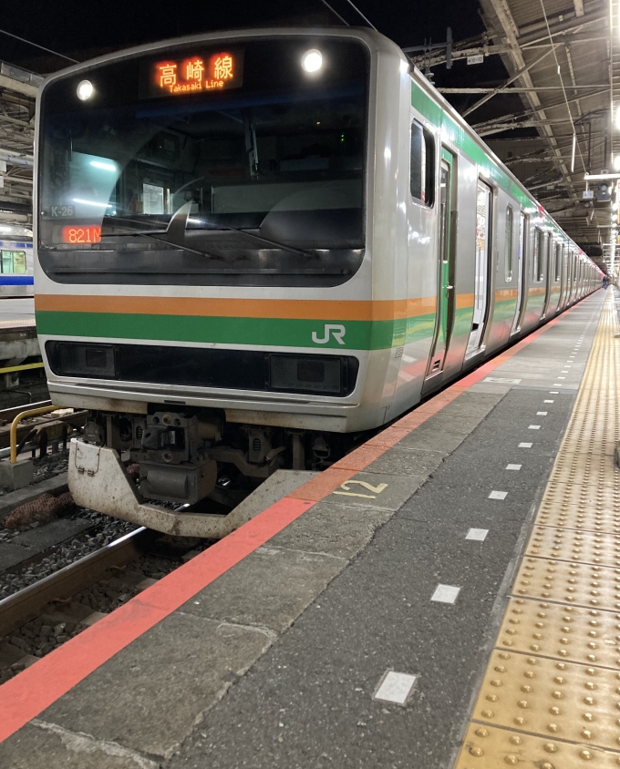鉄道乗車記録の写真:乗車した列車(外観)(3)        「E231系横コツK-26編成。上野駅6番線。」