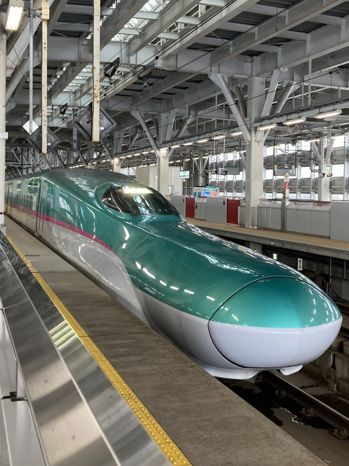 鉄道乗車記録の写真:乗車した列車(外観)(3)        「E5系仙セシU8編成。新青森駅12番線。」