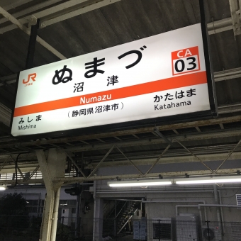 沼津駅から静岡駅の乗車記録(乗りつぶし)写真