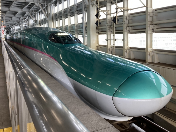 鉄道乗車記録の写真:乗車した列車(外観)(3)        「E5系仙セシU41編成。新青森駅11番線。」