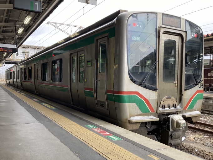 鉄道乗車記録の写真:乗車した列車(外観)(3)        「E721系仙センP-10編成。郡山駅1番線。」