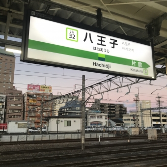 八王子駅から中山駅の乗車記録(乗りつぶし)写真