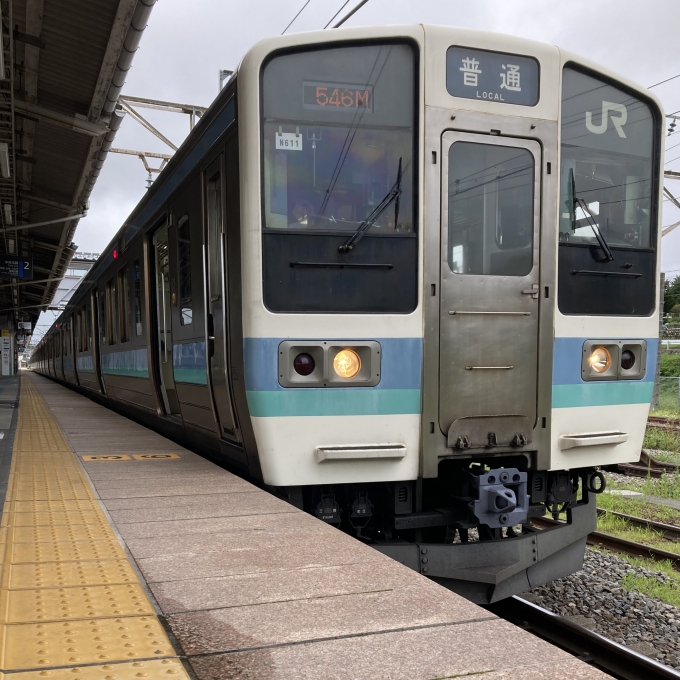 鉄道乗車記録の写真:乗車した列車(外観)(3)        「211系長ナノN611編成。小淵沢駅2番線。」