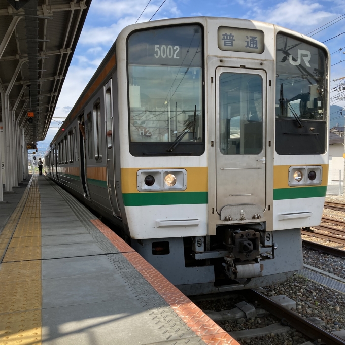 鉄道乗車記録の写真:乗車した列車(外観)(2)        「213系海カキH2編成。飯田駅3番線。」